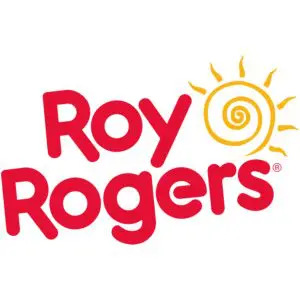 A red and yellow logo for roy rogers.